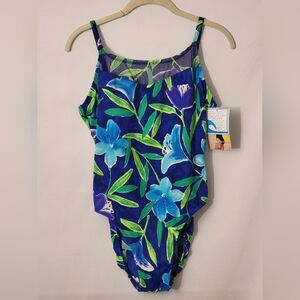 NWT Kathy Ireland One Piece Swimsuit Size 16